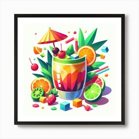 Tropical cocktail 25 Art Print