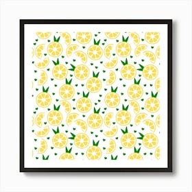 Lemon Slice Pattern Art Print