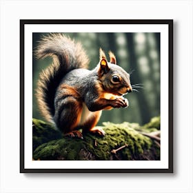 Squirrel In The Forest 235 Art Print