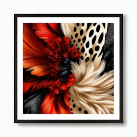 Wild Elegance: Abstract African Animal Prints on a Soft Beige Canvas Art Print