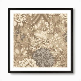 Create A Floral Ikat Border Toile Pattern 3 Art Print