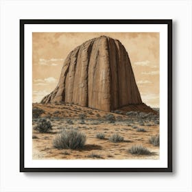 Uluru Art Print