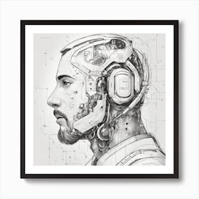 Futuristic Man 1 Art Print