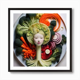 Vegetable Head 1 Art Print