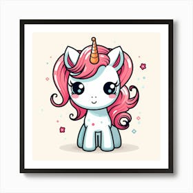 Cute Unicorn, Cute Unicorns, Cute Unicorns, Cute Unicorns, Cute Art Print