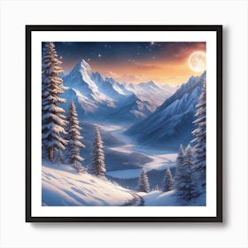 Winter Landscape 45 Art Print
