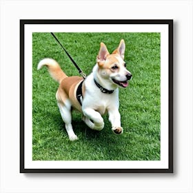 Canine Pet Tail Fur Bark Woof Paws Ears Nose Whiskers Breed Collar Leash Wagging Playf (2) Art Print