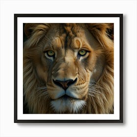 Default A Stunning Portrait Of A Regal Lion With A Shimmering 0 1 Art Print