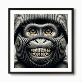 Gorilla With Diamonds Art Print