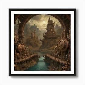 Steampunk City Art Print