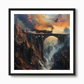 Harry Potter And The Train Art Print