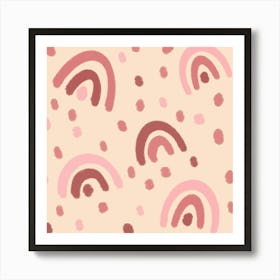 Baby girl pink rainbow Art Print