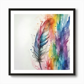 Feather Painting 14 Art Print