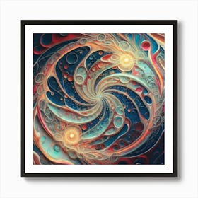 Interstellar laser light line pattern abstract art 21 Art Print