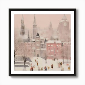 'Snowy City' Art Print