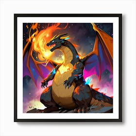 Pokemon Fire Dragon 1 Art Print