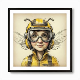 Bee Girl Art Print