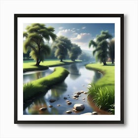 Peaceful Countryside River 2023 11 06t160905 Poster