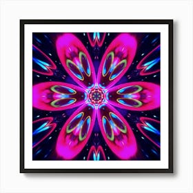 Abstract Psychedelic Flower 26 Poster