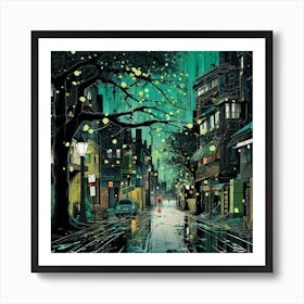 Night In Tokyo Art Print