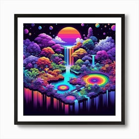 Rainbow Forest Art Print