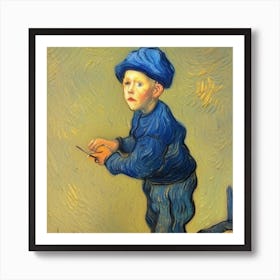 Boy With A Hat 1 Art Print