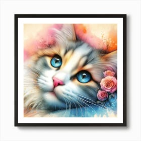 Feline Creative Cat Illustration 100 1 Art Print