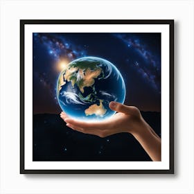 Earth In Hand Art Print