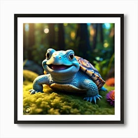 Turtle In The Forest Art Print