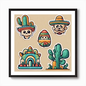 Mexican Skulls 11 Art Print