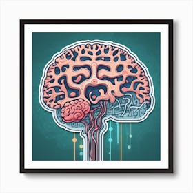 Brain Illustration 3 Art Print