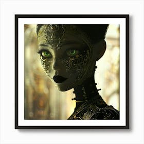 Wayang Kulit Styled Fantasy Female Art Print