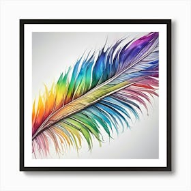 Rainbow Feather 4 Art Print