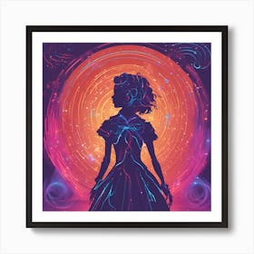 Girl In A Dress Art Print