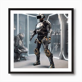 Futuristic Man In A Suit 9 Art Print