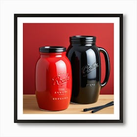 Two Mason Jars Art Print