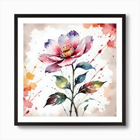 Watercolor Flower Painting Art Print