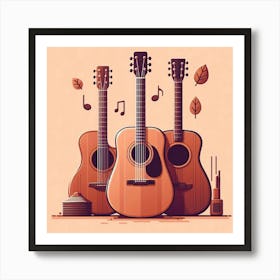 Acoustic Guitars 1 Art Print