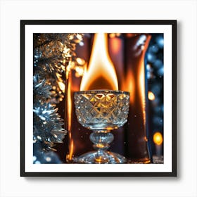 Christmas Candle Art Print