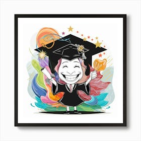 Cartoon Graduate Affiche