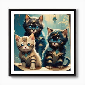 Curious Kittens Art Print