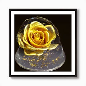 Golden Rose 4 Art Print