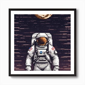 Astronaut In Space Art Print