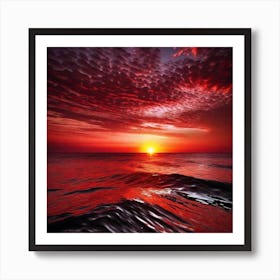 Sunset Over The Ocean 145 Art Print