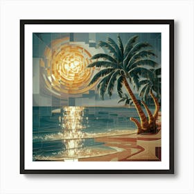 Sunset At The Beach Art Print