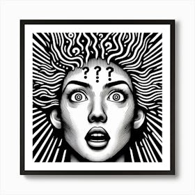 A woman's face 16 Art Print