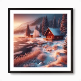 Winter Landscape Stock Videos & Royalty-Free Footage 1 Art Print