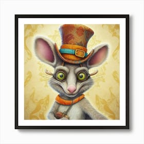 Mouse In A Top Hat Art Print