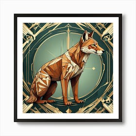 Geometric Fox Art Print