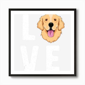 Love Golden Retrievers Kids Dog Pet Gift Art Print